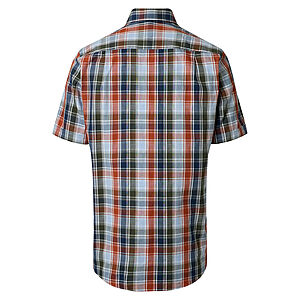 Redmond | Freizeithemd Kurzarm | Baumwolle | Button Down Kragen | Terra Karo