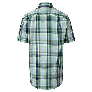 Redmond | Freizeithemd Kurzarm | Baumwolle | Button Down Kragen | Gr�n Karo