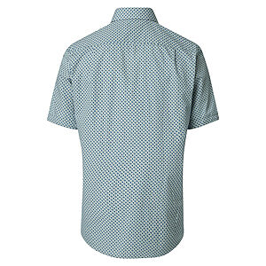 Redmond | Freizeithemd Kurzarm | Baumwolle | Kent Kragen | Blau Druck