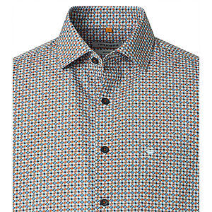 Redmond | Freizeithemd Kurzarm | Baumwolle | Kent Kragen | Terra Druck