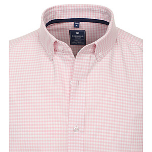 Redmond | Freizeithemd | Button-Down-Kragen | Baumwolle | Rose Karo