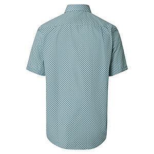 Redmond | Freizeithemd Kurzarm | Baumwolle | Kent Kragen | Gr�n Druck