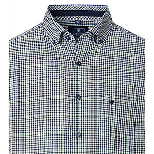 Redmond | Kurzarmhemd | Baumwolle | Button-down-Kragen | Grn Karo