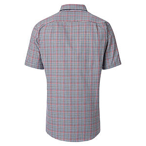 Redmond | Kurzarmhemd | Baumwolle | Button-down-Kragen | Rot Karo