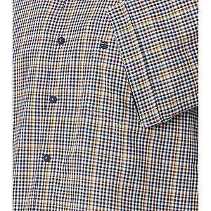 Redmond | Kurzarmhemd | Baumwolle | Button-down-Kragen | Gelb Karo