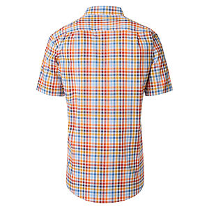Redmond | Sommerhemd Kurzarm | Baumwolle | Kent Kragen | Orange Karo