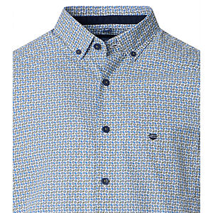 Redmond | Sommerhemd | Halbarm | Baumwolle | Button-down-Kragen | Grn Druck