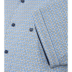 Redmond | Sommerhemd | Halbarm | Baumwolle | Button-down-Kragen | Grn Druck