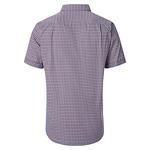 Redmond | Sommerhemd | Halbarm | Baumwolle | Button-down-Kragen | Rot Druck