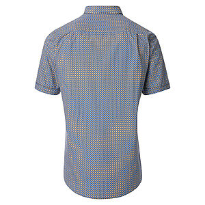 Redmond | Sommerhemd | Halbarm | Baumwolle | Button-down-Kragen | Gelb Druck