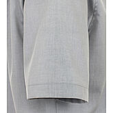 Casa Moda | City Hemd | Bügelfreie Baumwolle | Kent-Kragen | Grau mit Besatz