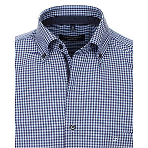 CasaModa | Halbarm Sporthemd | Button-down-Kragen | bgelfreie Baumwolle | Blau Vichy Karo