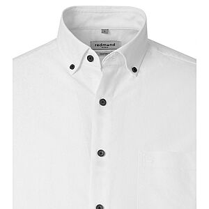 Redmond | Freizeithemd | Langarm | Baumwolle | Button-Down-Kragen | Weiss