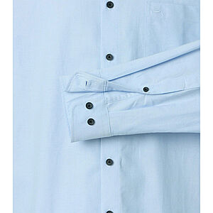 Redmond | Freizeithemd | Langarm | Baumwolle | Button-Down-Kragen | Blau