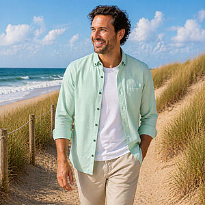 Redmond | Freizeithemd | Langarm | Baumwolle | Button-Down-Kragen | Gr�n