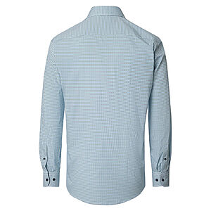 CasaModa | Freizeithemd | Baumwolle Popeline | Button-down-Kragen | Hellblau Minimal Druck