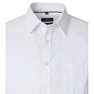 CasaModa | Leinenhemd | Halbarm | Kent-Kragen | Weiss