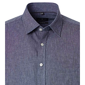 CasaModa | Leinenhemd | Halbarm | Kent-Kragen | Blau