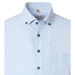 Redmond | Kurzarmhemd | Leinen Mix | Blau