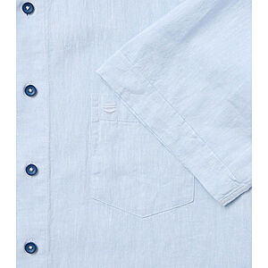 Redmond | Kurzarmhemd | Leinen Mix | Blau