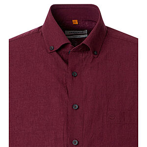 Redmond | Kurzarmhemd | Leinen Mix | Rot