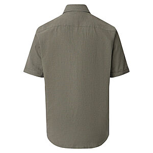 Redmond | Kurzarmhemd | Leinen Mix | Oliv