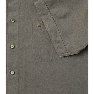 Redmond | Kurzarmhemd | Leinen Mix | Oliv