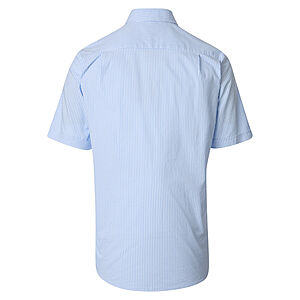 CasaModa | Freizeithemd Kurzarm | Baumwolle | Button-down-Kragen | Blau Streifen