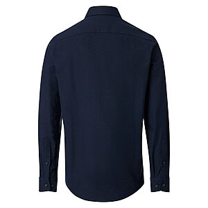 Redmond | Flanell-Hemd | Baumwolle Fischgrat | Kent-Kragen | Blau