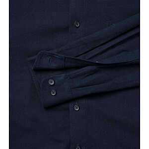 Redmond | Flanell-Hemd | Baumwolle Fischgrat | Kent-Kragen | Blau
