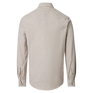 Redmond | Flanell-Hemd | Baumwolle Fischgrat | Kent-Kragen | Sand