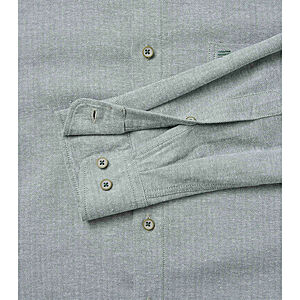 Redmond | Flanell-Hemd | Baumwolle Fischgrat | Kent-Kragen | Gr�n