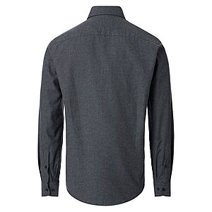 Redmond | Flanell-Hemd | Baumwolle Fischgrat | Kent-Kragen | Anthrazit