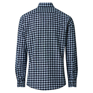 Redmond | Flanell-Hemd | Baumwolle Karo | Button-Down-Kragen | Blau