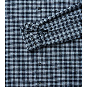 Redmond | Flanell-Hemd | Baumwolle Karo | Button-Down-Kragen | Blau