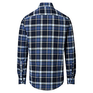 Redmond | Flanell-Hemd | Baumwolle Karo | Kent-Kragen | Blau