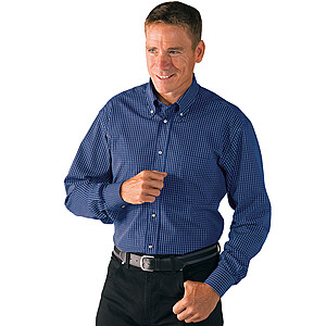 Langarmhemd | Reine Baumwolle bgelfrei | Button down Kragen | Blau