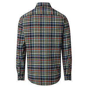 Redmond | Flanell-Hemd | Baumwolle Karo | Kent-Kragen | Oliv