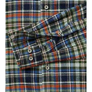 Redmond | Flanell-Hemd | Baumwolle Karo | Kent-Kragen | Oliv