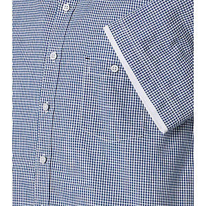 CasaModa | Freizeithemd Kurzarm | Baumwolle | Button-down-Kragen | Blau Vichy-Karo