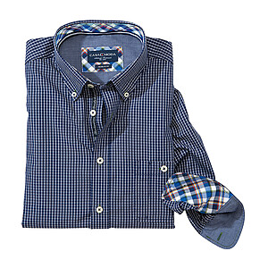 Casa Moda | Hemd | Button down Kragen | Farbe marine Karo