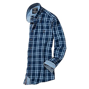 Casa Moda | Sport-Hemd Club Stil | Farbe denim karo