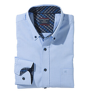 Casa Moda | Sportives Freizeit-Hemd | Button-down-Kragen | Blau