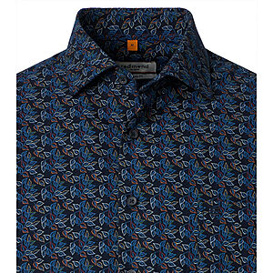 Redmond | Flanell-Hemd | Baumwolle Druck | Kent-Kragen | Blau