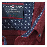 Casa Moda | Baumwoll-Hemd Cashmere Feeling | Button-down Kragen | Bordeaux