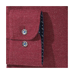 Casa Moda | Baumwoll-Hemd Cashmere Feeling | Button-down Kragen | Bordeaux