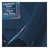  Redmond | Baumwoll-Flanell-Hemd | Button-down Kragen | Marine