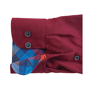 Redmond | Baumwoll-Flanell-Hemd | Button-down Kragen | Bordeaux