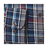 Casa Moda | Sporthemd aus reiner Baumwolle | Kent-Kragen | Blau Karo