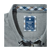 Redmond | Baumwoll Flanell Hemd | Button down Kragen | Farbe grau